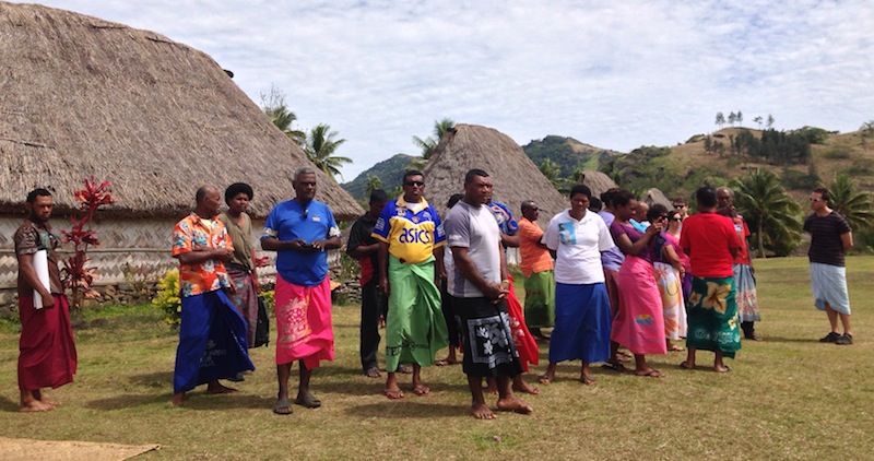 The training group visit Navala village