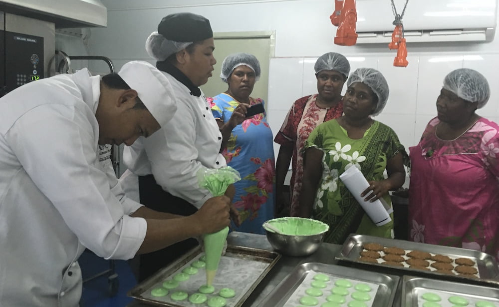 Women visit APTC training kitchen